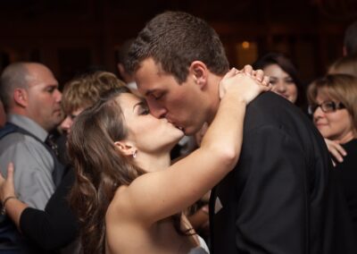 Bride and Groom Kiss